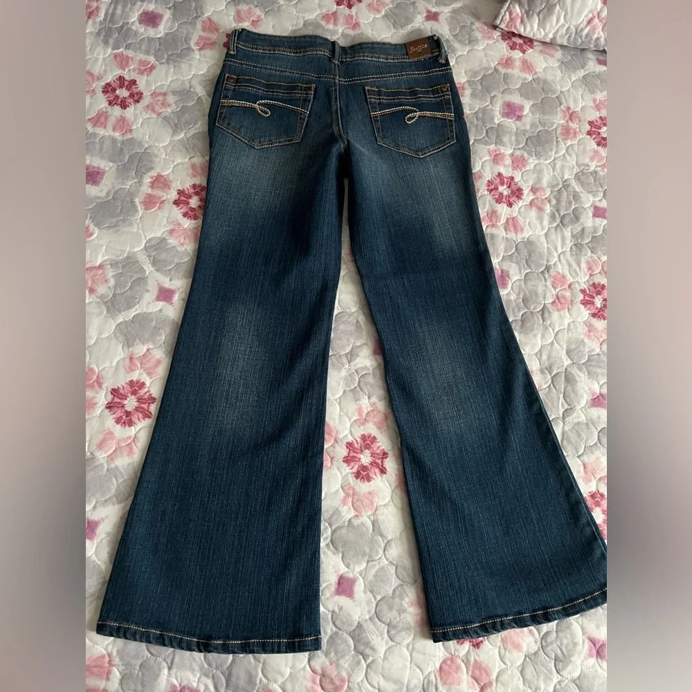 NWT Justice Girls/Youth Dark Blue Flare Boot Cut Jeans Size 10 1/2